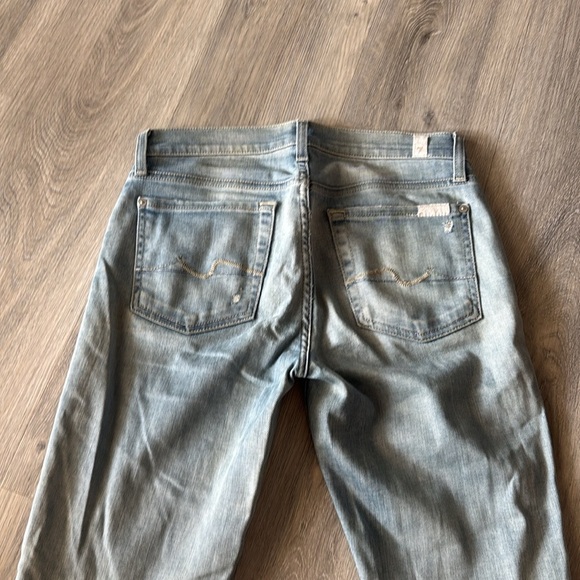 7 for all mankind, Josephine Boyfriend, skinny blue denim jeans, size 23 - Picture 11 of 12